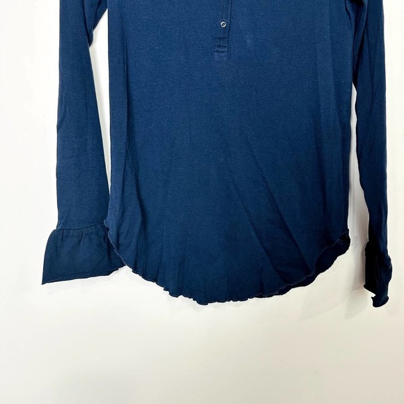 Chaser Revolve NWT Baby Rib Long Sleeve Henley Comfy Top Twilight Size Medium - Picture 4 of 5